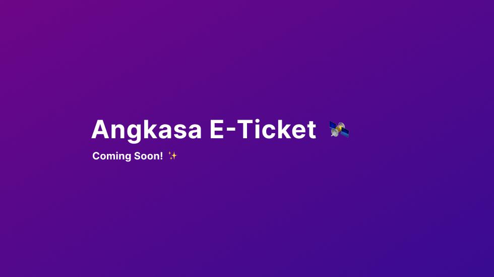 Angkasa E-Ticket API